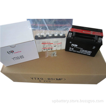 Dry Charged Maintenance Free Motorcycle Batteries with Acid Pack Motorcycle Battery Ytx9-Bs